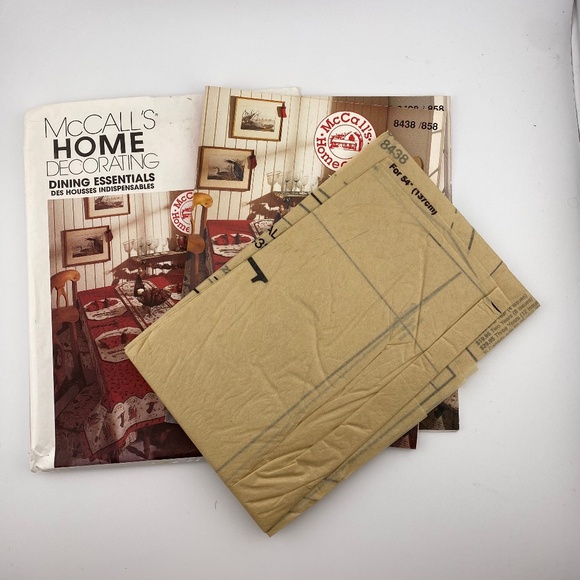 🪡 Vintage McCall’s Home Decorating Dining Essentials 8438 Sewing Pattern - Picture 2 of 5
